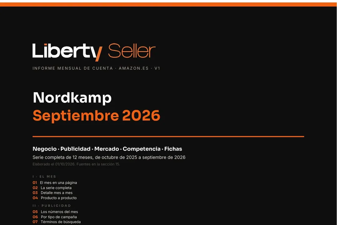 Portada de Informe mensual de cuenta